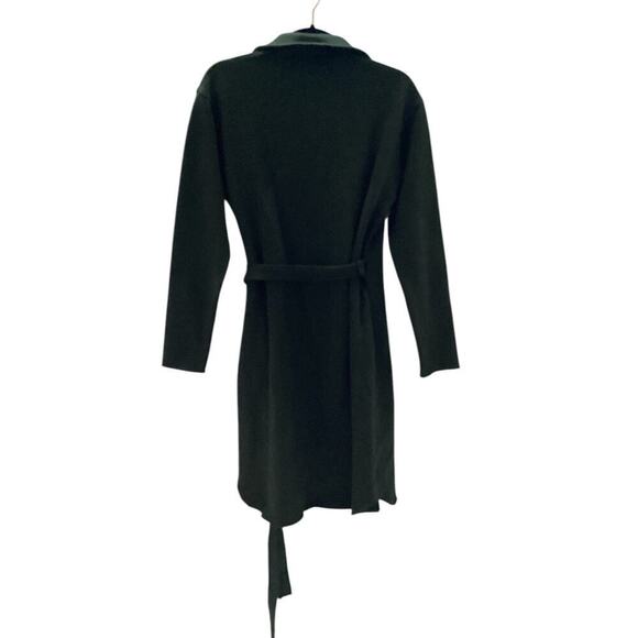 Frank & Eileen Willa Long Sleeve Triple Fleece Wrap Dress In Evergreen Small - Picture 10 of 16